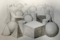 Landschaft aus geo. Körpern