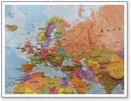 Weltkarte Fokus Europa